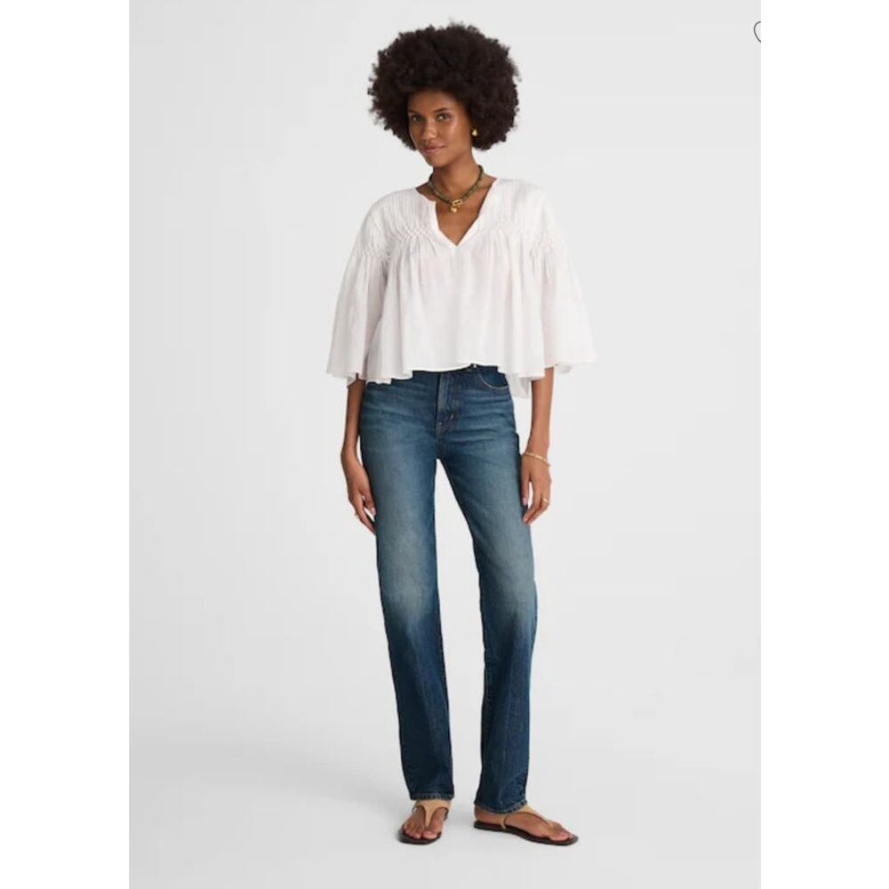 NWT Madewell The Tall Longline Straight Jean Blue W 28T